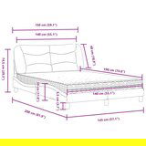 Krevet s madracem plavi 140 x 190 cm od tkanine | shoptok.hr