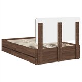  Krevetna konstrukcija Smeđi hrast 120 x 190 cm Inženjersko Drvo | shoptok.hr