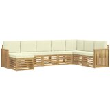  Set vanjskih sofa 8 pcs Bijela i krem 306 x 187,5 x 73 cm | shoptok.hr