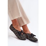 Laura Messi Leather Ballet Flats With Bow 2921 Black | ePonuda.com