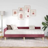  Kotni okvir postelje z matrico z vzmetnico 2 pcs Siva blago, (5000121473) | Shoptok.si