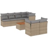 Maison Chic Seti vrtnega pohištva - Vrtna garnitura - Vrtni pohištvo set 8-delna z blazinami bež poli ratan, (21799307) | Shoptok.si