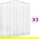  Lučne gabionske košare 3 kom 200x50x220/240cm pocinčano željezo | shoptok.hr