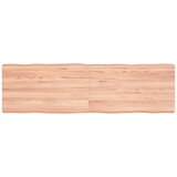 vidaXL Mizna plošča svetlo rjava 140x40x6 cm obdelana trdna hrastovina Cene