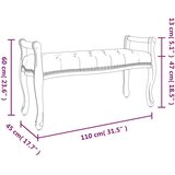  Klupa tamnosiva 110x45x60 cm od tkanine | shoptok.hr