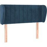  Vzglavje z ušesi temno modro 83x23x78/88 cm žamet | Shoptok.si