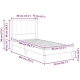  Okvir za krevet Tamno siva 80 x 200 cm Baršun - Tamno siva 80 x 200 cm | shoptok.hr