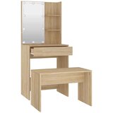  Set toaletnog stolića boja hrasta sonome LED konstruirano drvo Smeđa 60 x 40 x 140 cm | shoptok.hr