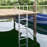vidaXL Lestev za pomol 4-stopnje srebrna 45 x 11.5 x 190 cm Aluminij | Shoptok.si