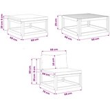  Modularna garnitura sofa s jastucima 3 kom. 2-sjedalo | shoptok.hr