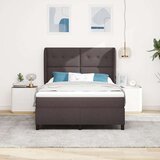 Box Postelja na vzmet z vzmetnico - Temno rjava, 160x200 cm Tkanina, (22051016) | Shoptok.si