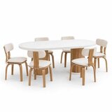 Hanah home Set Trpezarijski sto i 6 stolica Bohemian Round London 7 Cene