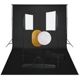 vidaXL foto studijski komplet s softboxi, ozadjem in odbojnikom Cene
