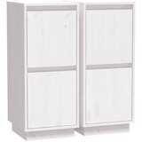  Komode 2 kom bijele 31,5 x 34 x 75 cm od masivne borovine | shoptok.hr