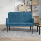 The Living Store Klop modra 108x79x79 cm žamet - Klop, (21495051) | Shoptok.si