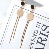  Naušnice YA-17770 - Zlatna ružičasta / Crna KP17770 | shoptok.hr