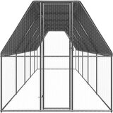 vidaXL Zunanji kokošjak 2x10x2 m pocinkano jeklo | Shoptok.si