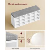 Vasagle Klop za čevlje z mehko blazino bela | Shoptok.si