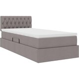  s madracem i skladištem Sivo-smeđa 90 x 200 cm Baršun | shoptok.hr