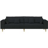  Tkaninska sofa s jastukom Crna 208 cm tkanina | shoptok.hr