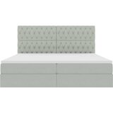 LED krevet za pohranu s madracem Svjetlosiva 200 x 200 cm 204 x 200 x 128 cm | Shoptok.si
