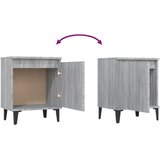  Noćni ormarići s metalnim nogama boja sivog hrasta 40x30x50 cm | Eponuda.ba