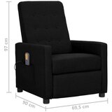  Masažna fotelja od tkanine crna | shoptok.hr