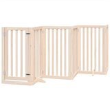 vidaXL Vrata za pse s vratašcima 9 panela sklopiva 450 cm drvo topole | shoptok.hr