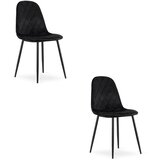 Set 2 ASTI stolice od crnog baršuna | shoptok.hr
