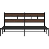  Okvir kreveta bez madraca s uzglavljem boja hrasta 190x200 cm | shoptok.hr