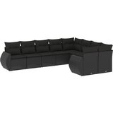  The Living Store Vrtna sedežna garnitura 9-delna z blazinami črn poli ratan - Vrtna Sedežna Garniture, (21449739) | Shoptok.si