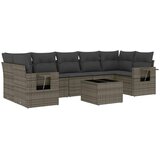  8-dijelni set vrtnih sofa od poliratana s jastucima sivi | shoptok.hr