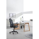 Stylife kotna pisalna miza leseni material bela, hrast artisan | Shoptok.si