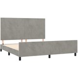  Okvir za krevet s uzglavljem svjetlosivi 180x200 cm baršunasti | Eponuda.ba