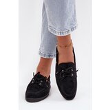 Boto Women's Suede Loafers Big Star RR274948 Black Cene