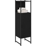 Crna ormar za kupaonicu hrast 33x33x120 5 cm konstruirano drvo | shoptok.hr