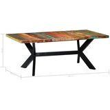  Blagovaonski stol od masivnog obnovljenog drva 200x100x75 cm | shoptok.hr