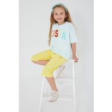 U.S. Polo Assn. komplet šorc i majica za devojčice US1401-4 belo-žuti Cene'.'