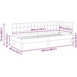  Kutni okvir kreveta s uzglavljem Plava 80 cm x 200 cm Baršun | shoptok.hr