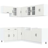 vidaXL 11 kosov kuhinjska omarica Lucca Beli inženirski les | Shoptok.si