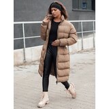 DStreet Kurtka damska zimowa długa pikowana FABWARM beżowa | Shoptok.si
