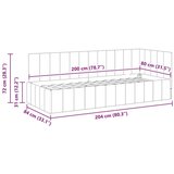 vidaXL kutni okvir kreveta s uzglavljem krema 80 x 200 cm baršun | shoptok.hr