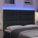  LED glava kreveta s LED trakama Tamno siva 144 cm tkanina | shoptok.hr