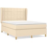  S oprugama i madracem krem 140 x 190 cm od tkanine | shoptok.hr