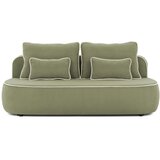 Ropez Kaki zelena/bež baršunasti sklopiva/s prostorom za odlaganje sofa 210 cm Saga – | shoptok.hr