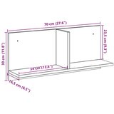  Zidni ormarić bijeli 70x16,5x30 cm od konstruiranog drva | shoptok.hr