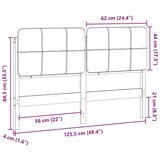  Tapecirani uzglavlje Smeđa i crna 120 cm Čvrsto borovo drvo | shoptok.hr
