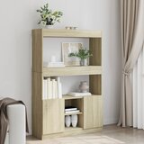 vidaXL Visoka komoda hrasta sonome 92x33x140 cm od konstruiranog drva Cijene