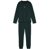 Trendyol Green Men's Regular Fit Printed Knitted Pajamas Set