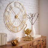 Ambia Home STENSKA URA zlate barve 76 cm | Shoptok.si